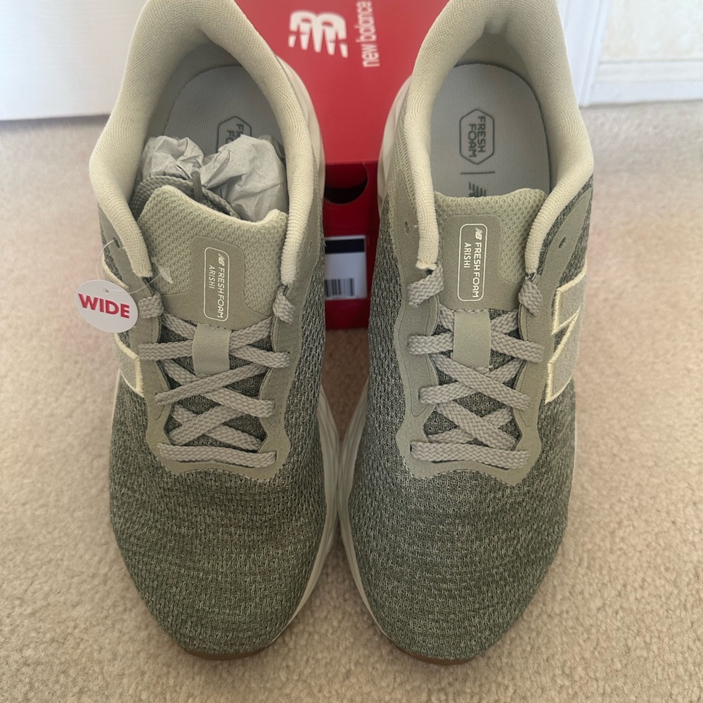 New Balance Women's Olive and Beige Athletic Shoes